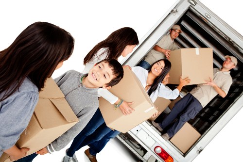 Removal team preparing a house move in Barnes