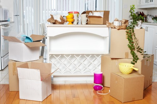 Loading boxes and home items into a van in Barnes