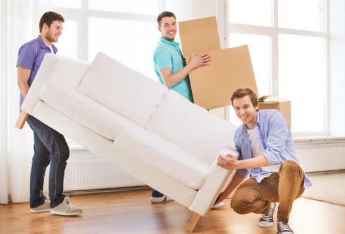 Furniture being carefully loaded for a Barnes house removal
